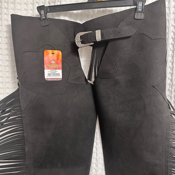 TOUGH 1 Black size medium western chaps. New with tag. - Picture 3 of 9
